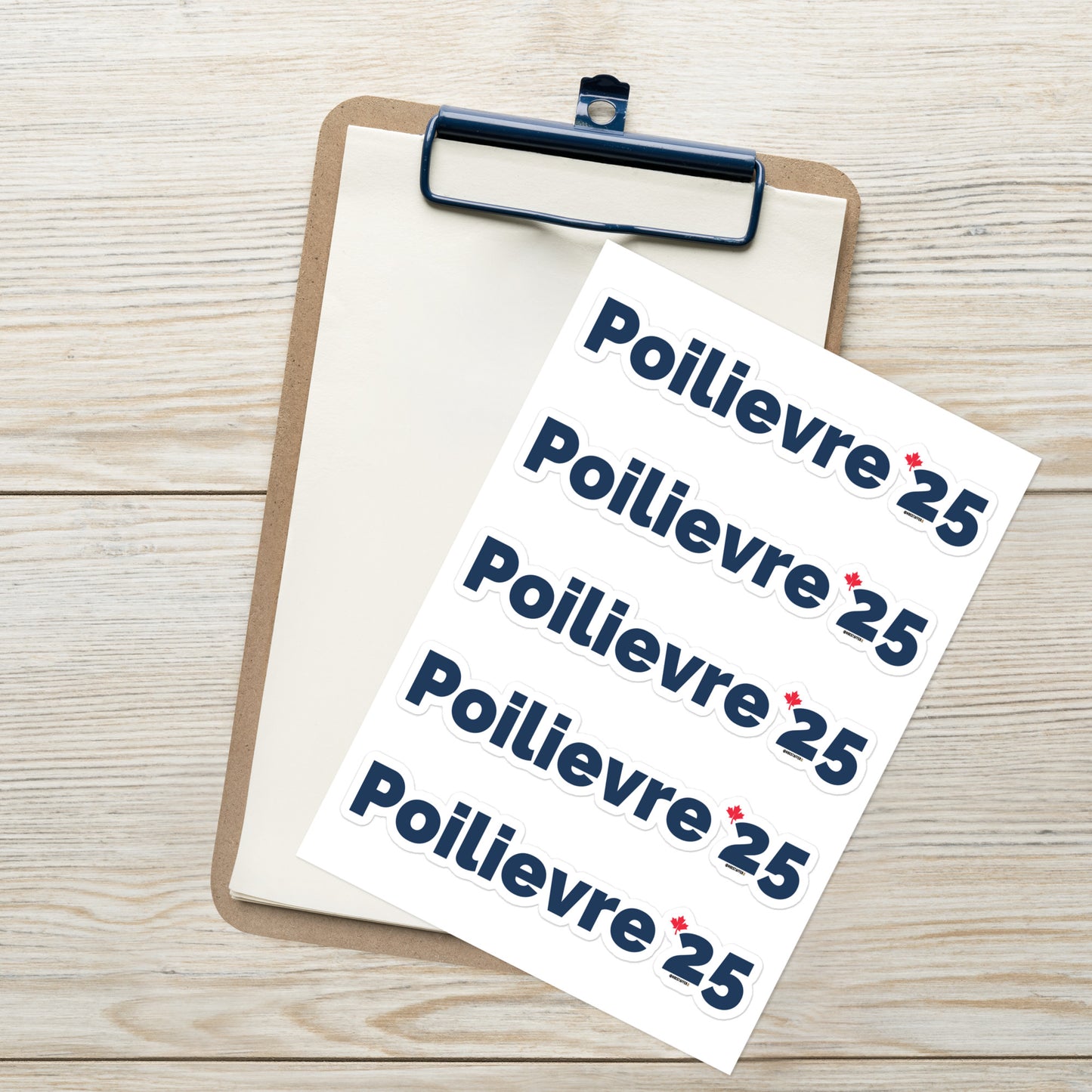 Poilievre '25 - Sheet of 5 stickers